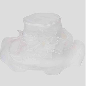 Beloved Millinery Gorgeous White Feminine Organza Hat Kentucky Derby Church Tea